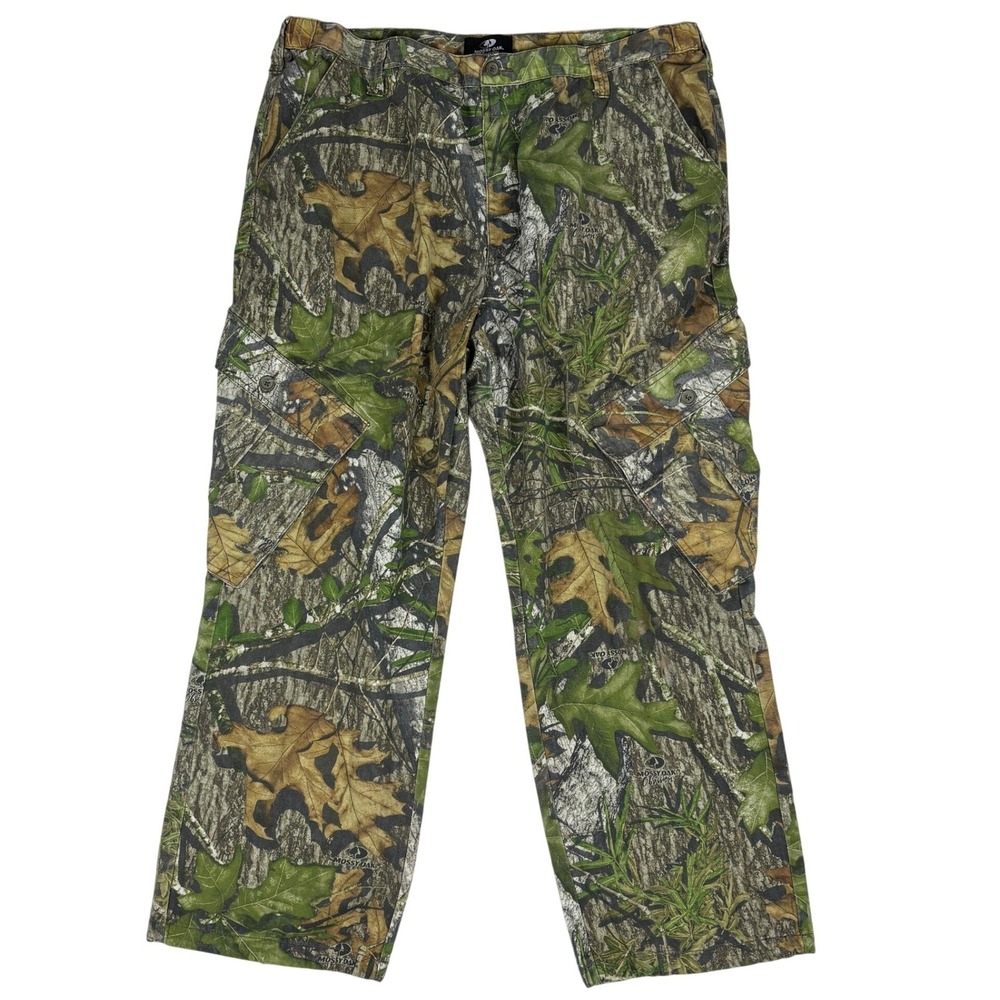 Mossy Oak Obsession Camo Cargo Pants Mens XXL 44-46 Green Brown Outdoor Hunting‎